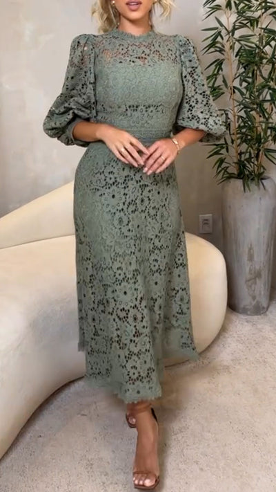 LunaBloom™ | Lace Lantern Dress
