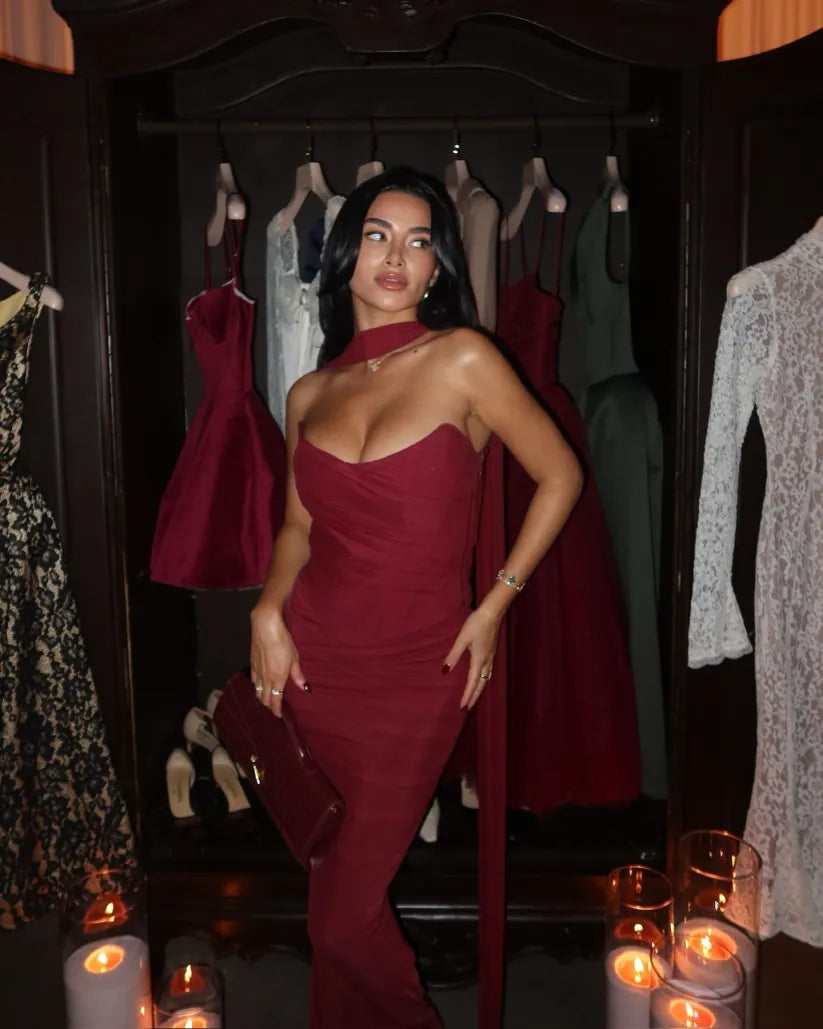 Aniyah™ | Strapless Bodycon Maxi Dress