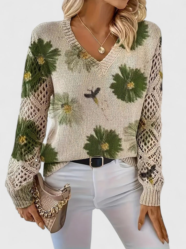 Katy™ | Elegant Floral Sweater