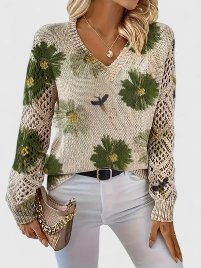 Katy™ | Elegant Floral Sweater