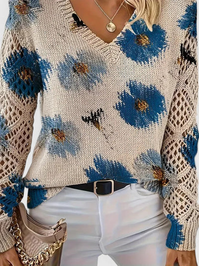 Katy™ | Elegant Floral Sweater