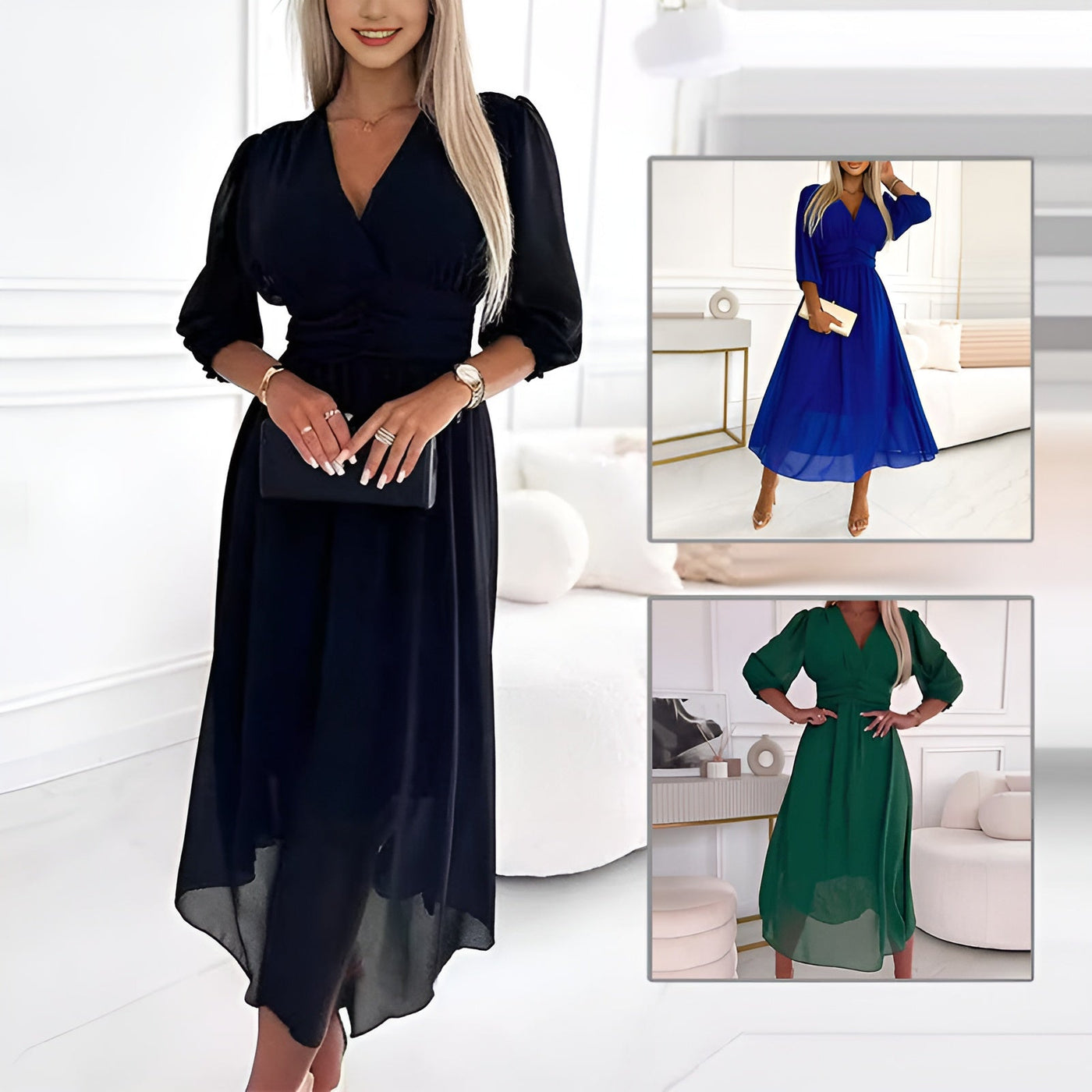 Chloe™ | Light Silk Chiffon Dress