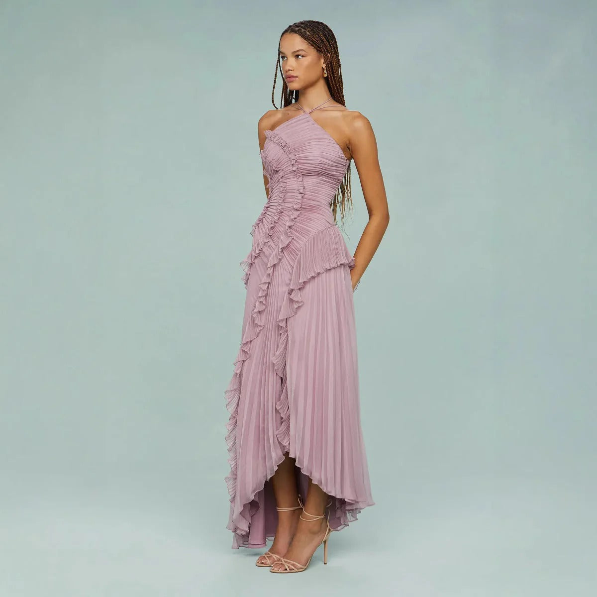 Olaya™ | Long dress with ruffles