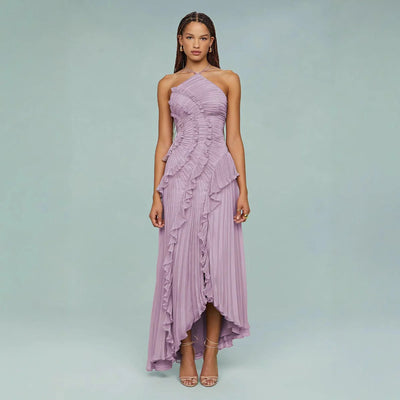 Olaya™ | Long dress with ruffles