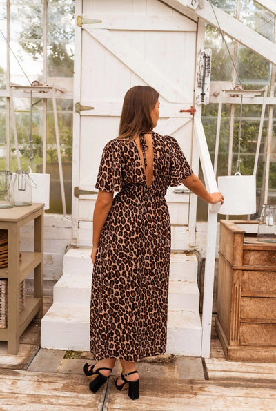 Coralie™ | Stylish Leopard Print Maxi Dress