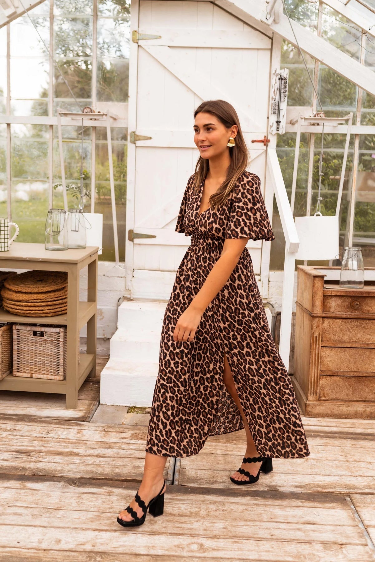 Coralie™ | Stylish Leopard Print Maxi Dress