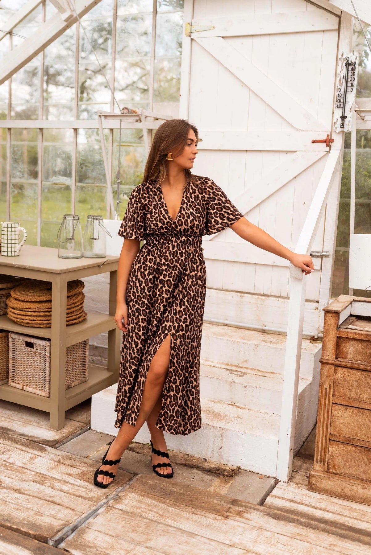 Coralie™ | Stylish Leopard Print Maxi Dress