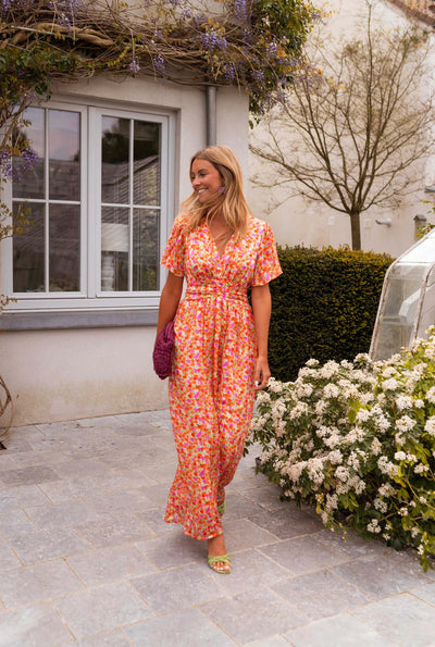 Sampaio™ | Elegant Dress With V-Neck And Floral Print
